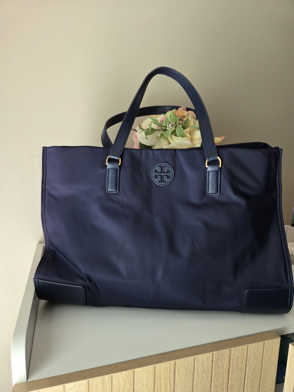 Tory Burch Navy Tote Bag